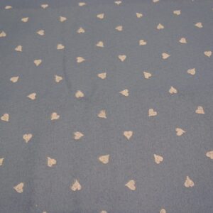 pannolenci azzurro polvere con cuori panna 45z50 cm