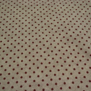 pannolenci beige con pois rosso scuro 45x50 cm